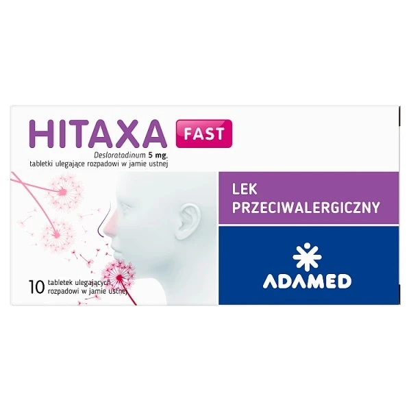 Hitaxa Fast 5mg, 10 tabletek ulegających rozpadowi w jamie ustnej