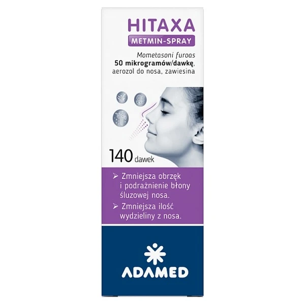 Hitaxa Metmin-Spray 50mcg/dawkę, aerozol do nosa, 140 dawek