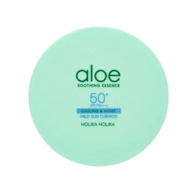 Holika Holika Aloe Soothing Essence Sun Cushion, filtr przeciwsłoneczny SPF50+ PA ++++, 25g