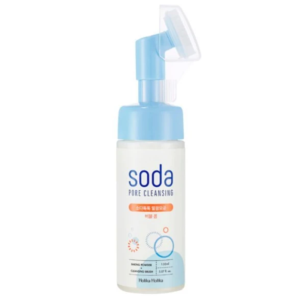 Holika Holika Soda Clean Pore, pianka do mycia twarzy z oczyszczającą szczoteczką, 150ml