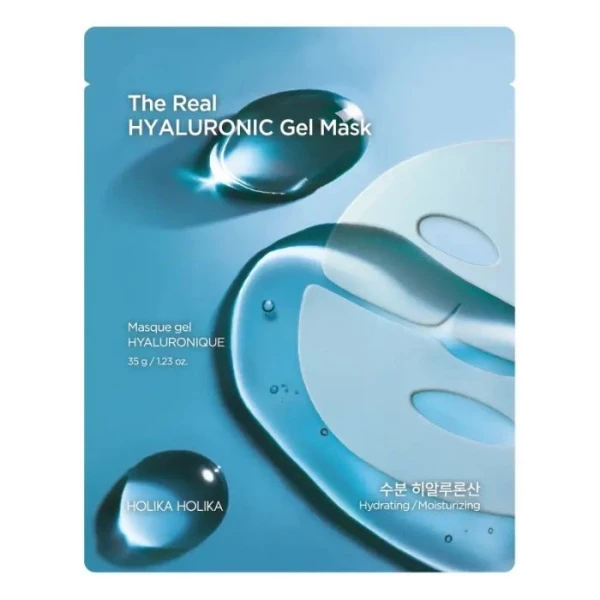 Holika Holika The Real Gel Mask Hyaluronic, hydrożelowa maska dla suchej i odwodnionej skóry, na noc, 35g
