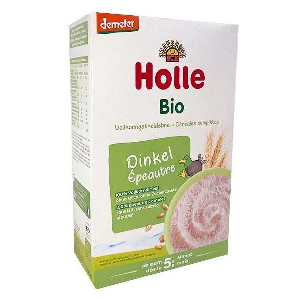 Holle, kaszka orkiszowa pełnoziarnista, Bio, po 5 miesiącu, 250g