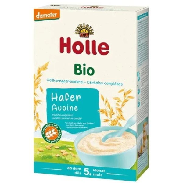 Holle, kaszka owsiana pełnoziarnista, bezmleczna, Bio, po 5 miesiącu, 250g