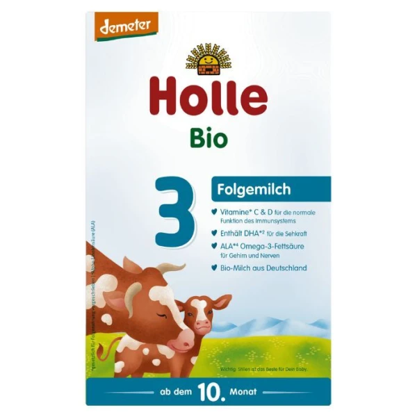 Holle, mleko następne krowie 3, Bio, po 10 miesiącu, 600g