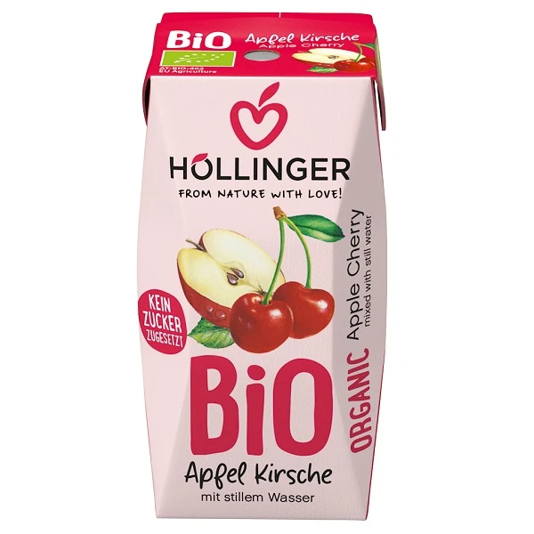 Hollinger, nektar jabłkowo-wiśniowy, bez dodatku cukru, 200ml
