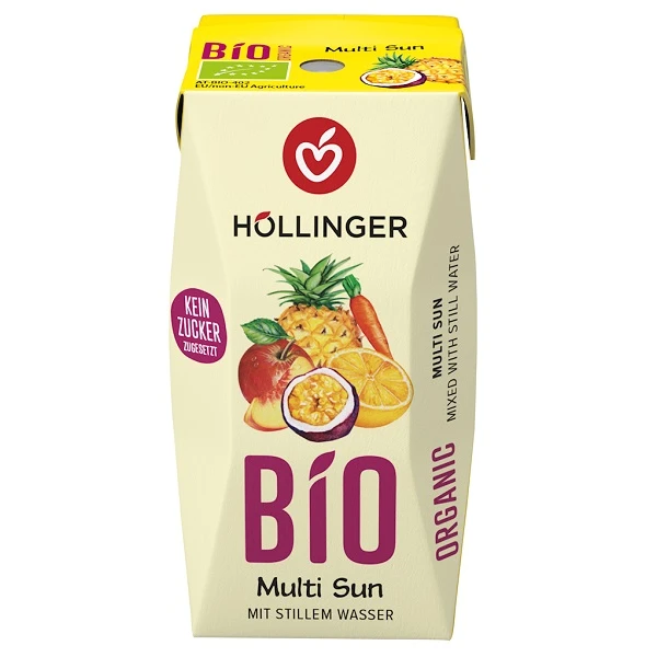 Hollinger, nektar wieloowocowo-marchwiowy, bez dodatku cukru, 200ml