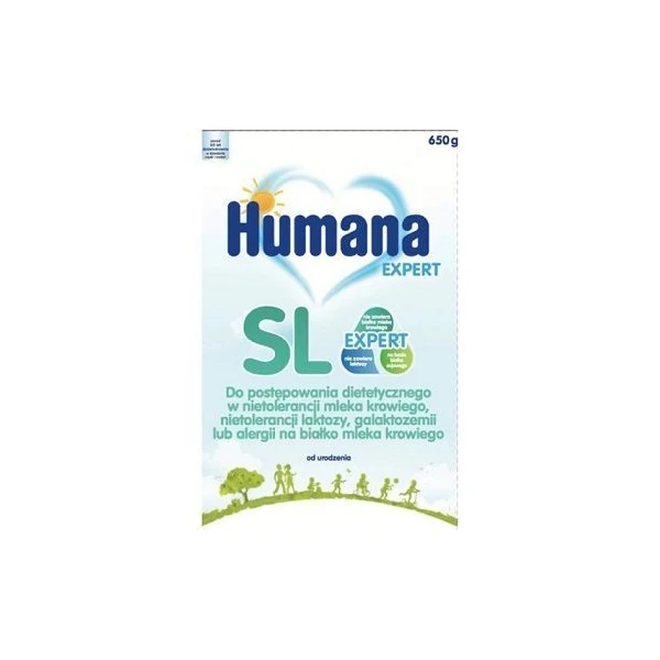 Humana SL Expert, mleko dla niemowląt z alergią na białko mleka krowiego, od urodzenia, 650g
