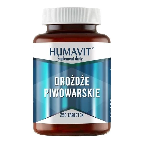 Humavit, drożdże piwowarskie, 250 tabletek