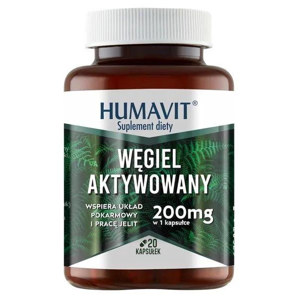 Humavit, węgiel aktywowany, 20 kapsułek