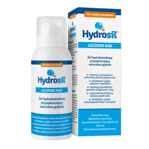 Hydrosil Leczenie Ran, żel hydrokoloidowy przyspieszający naturalne gojenie, 70ml