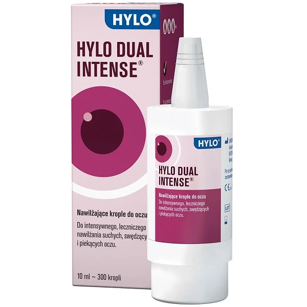 Hylo Dual Intense, krople do oczu nawilżające, z ektoiną, 10ml
