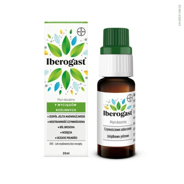 Iberogast, lek złożony, płyn doustny, 20ml