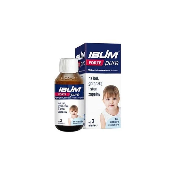 Ibum Forte Pure 200mg/5ml, zawiesina doustna, od 3 miesiąca życia, 100g