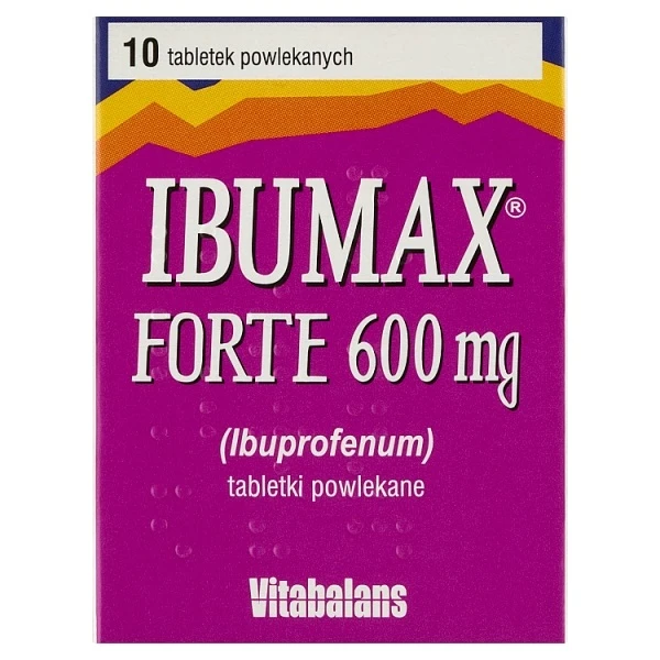 Ibumax Forte 600mg, 10 tabletek powlekanych