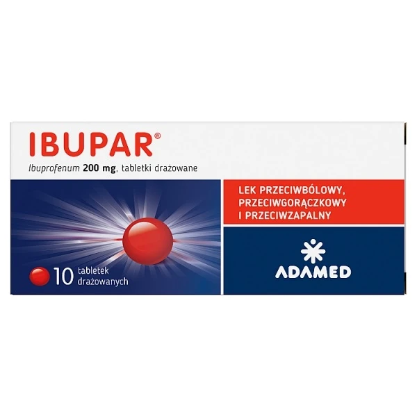 Ibupar 200mg, 10 tabletek