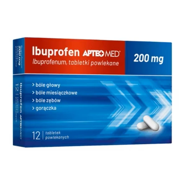 Ibuprofen 200mg, Apteo Med, 12 tabletek