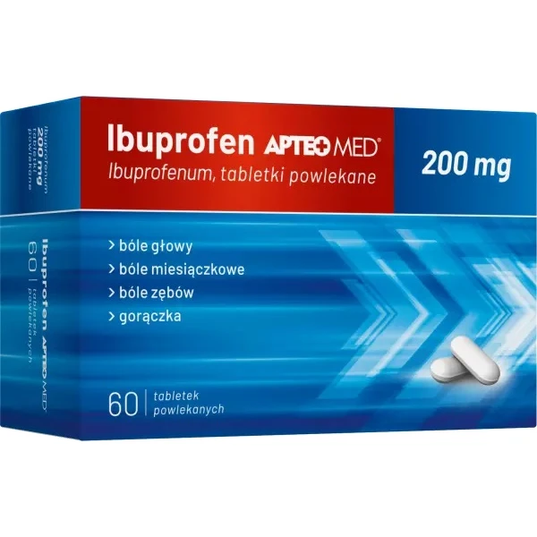 Ibuprofen Apteo Med 200mg, 60 tabletek