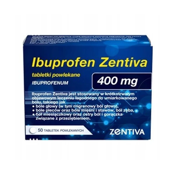 Ibuprofen Zentiva 400mg, 50 tabletek