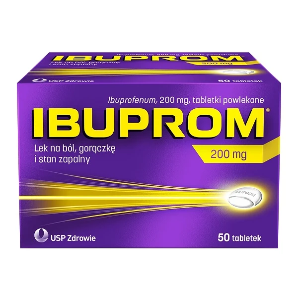 Ibuprom 200mg, 50 tabletek