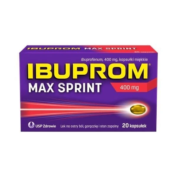 Ibuprom Max Sprint 400mg, 20 kapsułek