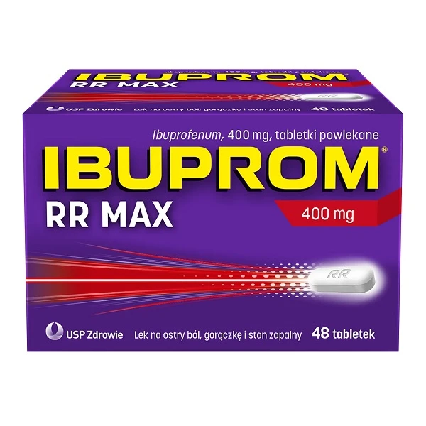 Ibuprom RR Max 400mg, 48 tabletek