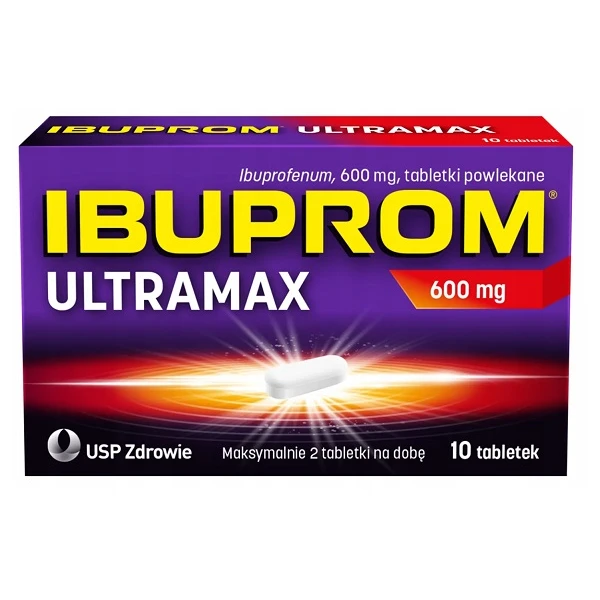 Ibuprom Ultramax 600mg, 10 tabletek