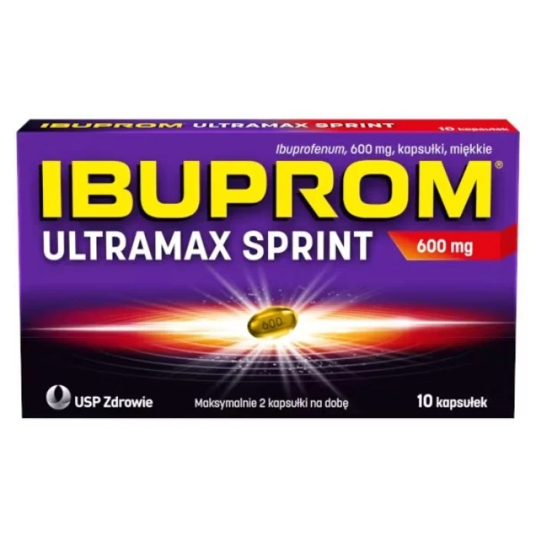 Ibuprom Ultramax Sprint 600mg, 10 kapsułek
