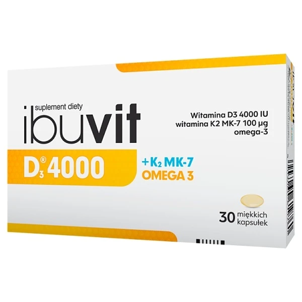 Ibuvit D3 4000 + K2 MK-7 Omega 3 100mcg, 30 kapsułek