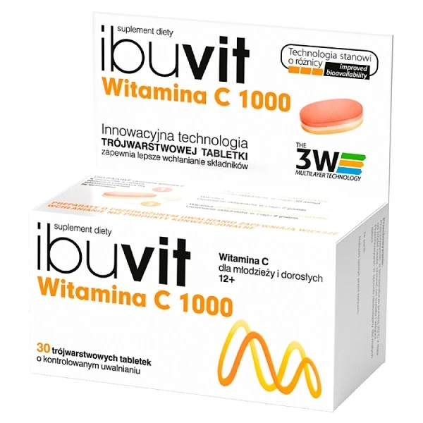 Ibuvit Witamina C 1000, 30 tabletek