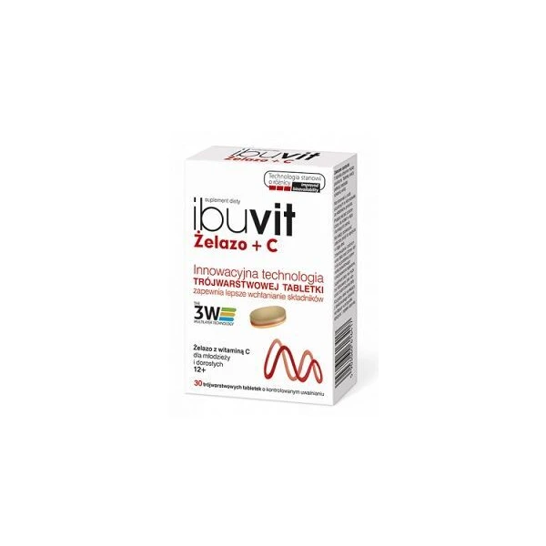 Ibuvit Żelazo + C, 30 tabletek