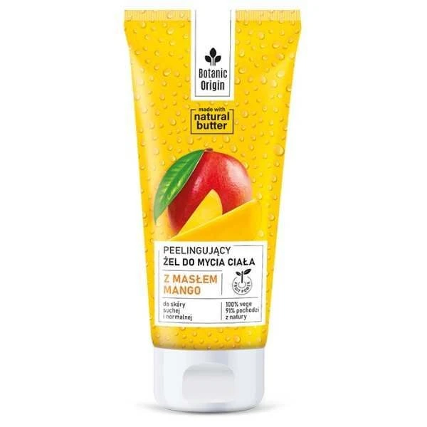 Ideepharm Botanic Origin, peelingujący żel do mycia z masłem mango, 200ml