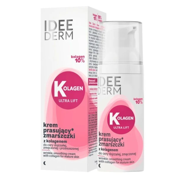 Ideepharm, Idee Derm, krem prasujący zmarszczki z kolagenem, 50ml