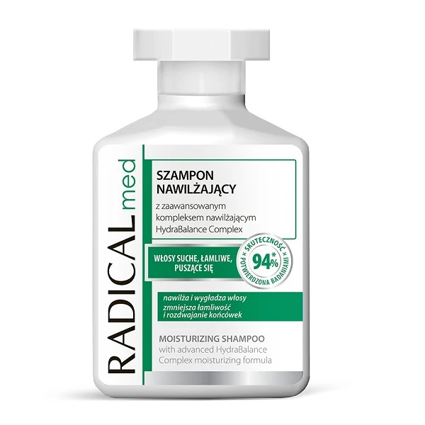 Radical Med, szampon nawilżający do włosów suchych, łamliwych, puszących się, 300ml