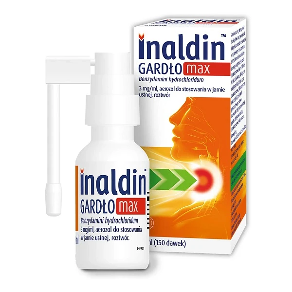 Inaldin Gardło Max 3mg/ml, aerozol do stosowania w jamie ustnej, 30ml