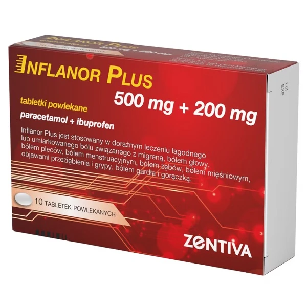 Inflanor Plus (500mg+200mg), 10 tabletek