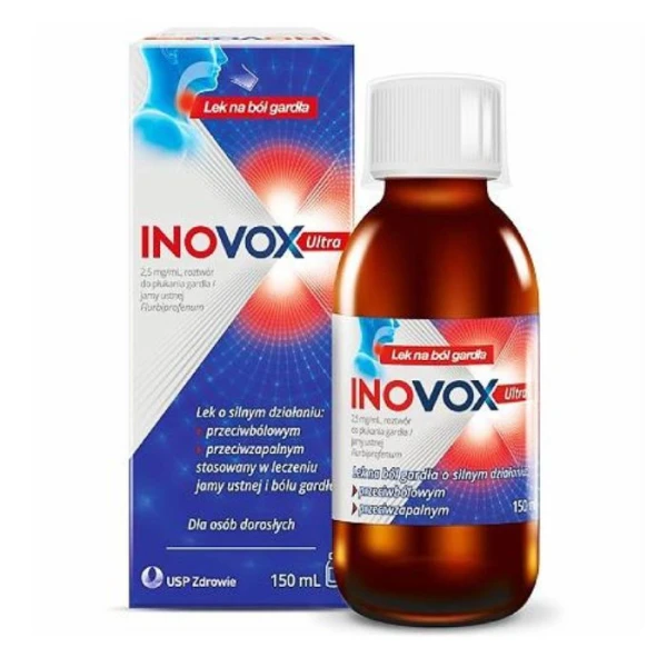 [DATA - 2026-10-31] Inovox Ultra 2,5mg/ml, roztwór do płukania gardła i jamy ustnej, 150ml