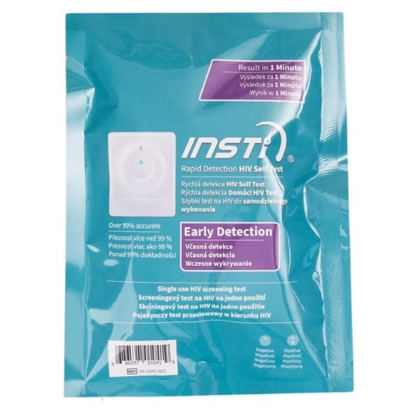 Insti HIV Self Test (BioLytical), szybki test na HIV do samodzielnego wykonania w domu, 1 sztuka