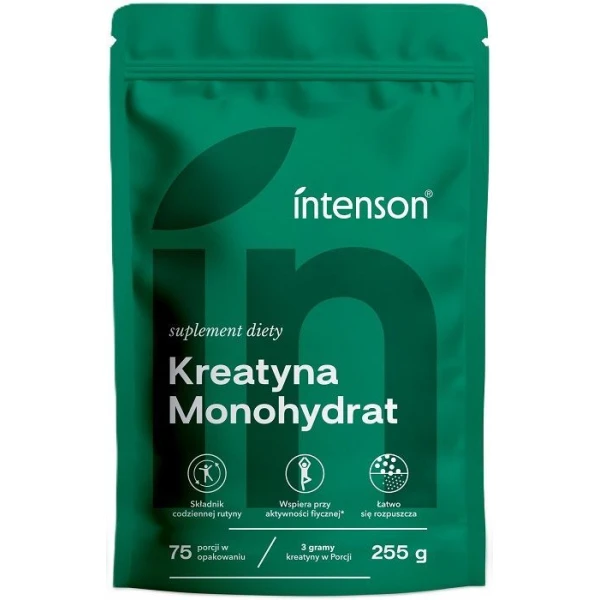 Intenson, Kreatyna Monohydrat, proszek, 255g