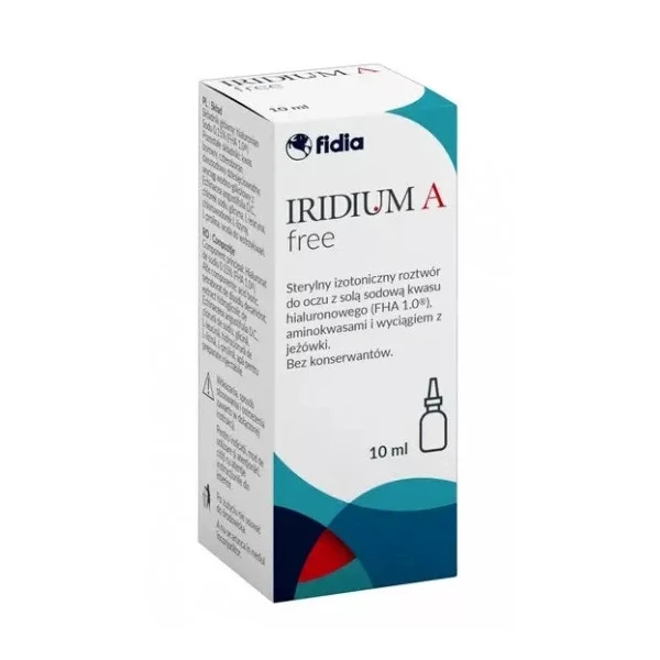 Iridium A Free, nawilżające krople do oczu, 10ml