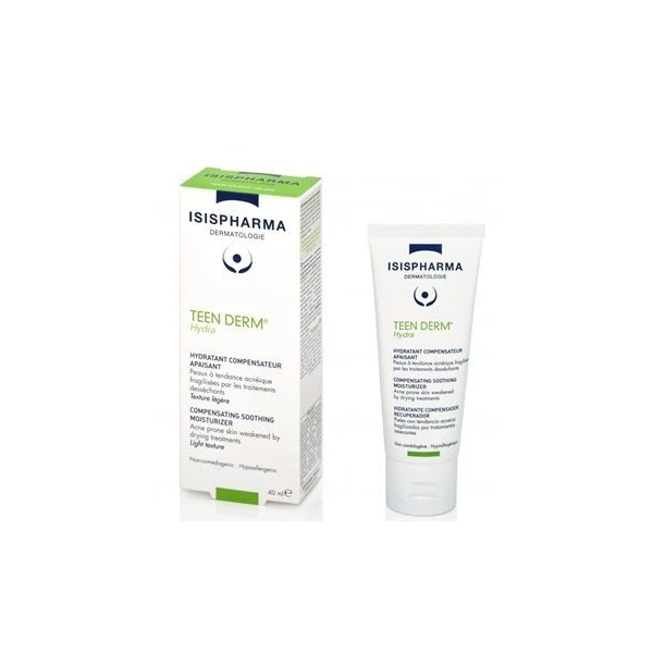 Isis Pharma, Teen Derm, Hydra, krem nawilżający do skóry trądzikowej, 40ml