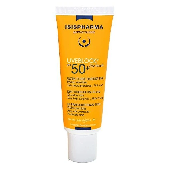 Isis Pharma, UveBlock Dry Touch, ultralekki fluid bezbarwny SPF 50+, 40ml