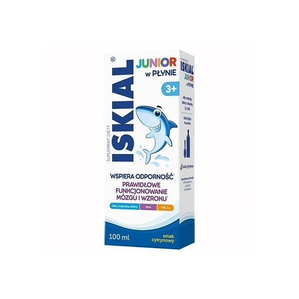 Iskial Junior, płyn dla dzieci powyżej 3. roku życia i dorosłych, smak cytrynowy, 100ml