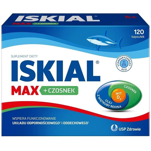 Iskial Max + Czosnek, 120 kapsułek