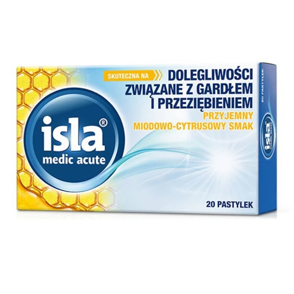 Isla Medic acute miodowo-cytrusowa, 20 pastylek do ssania
