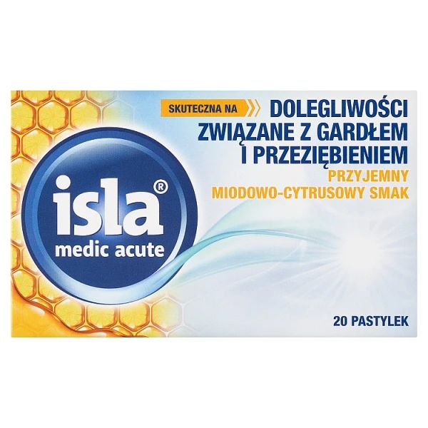 Isla Medic acute miodowo-cytrusowa, 20 pastylek do ssania
