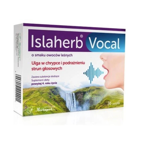 Islaherb Vocal, smak owoców leśnych, 36 pastylek do ssania