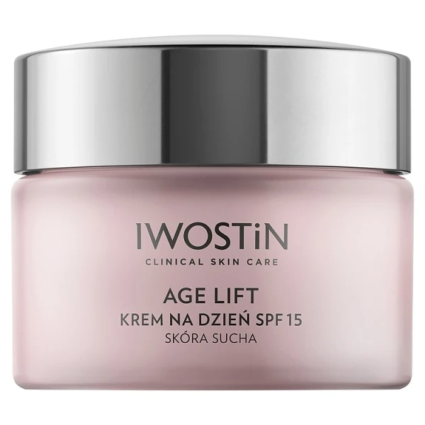 Iwostin Age Lift, krem przeciwzmarszczkowy na dzień 40+, skóra sucha, SPF 15, 50ml