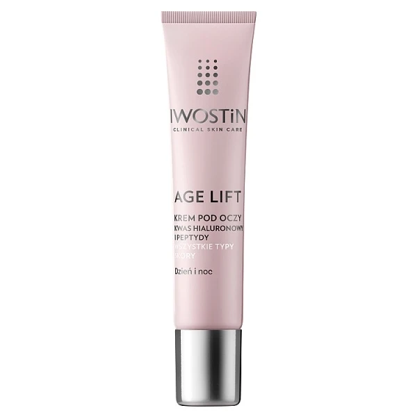 Iwostin Age Lift, krem pod oczy 40+, z kwasem hialuronowym i peptydami, 15ml