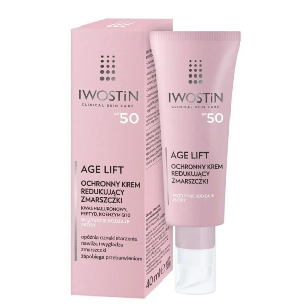 Iwostin Age Lift, ochronny krem redukujący zmarszczki, SPF 50, 40ml