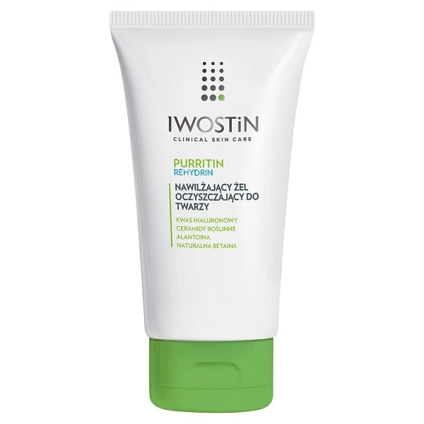 Iwostin Purritin Rehydrin, nawilżający żel do mycia twarzy, 150ml